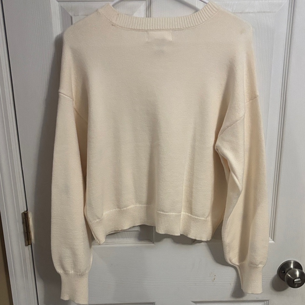 Jessica Simpson Cream Crew Sweater with Cherry Motif - Picture 4 of 5
